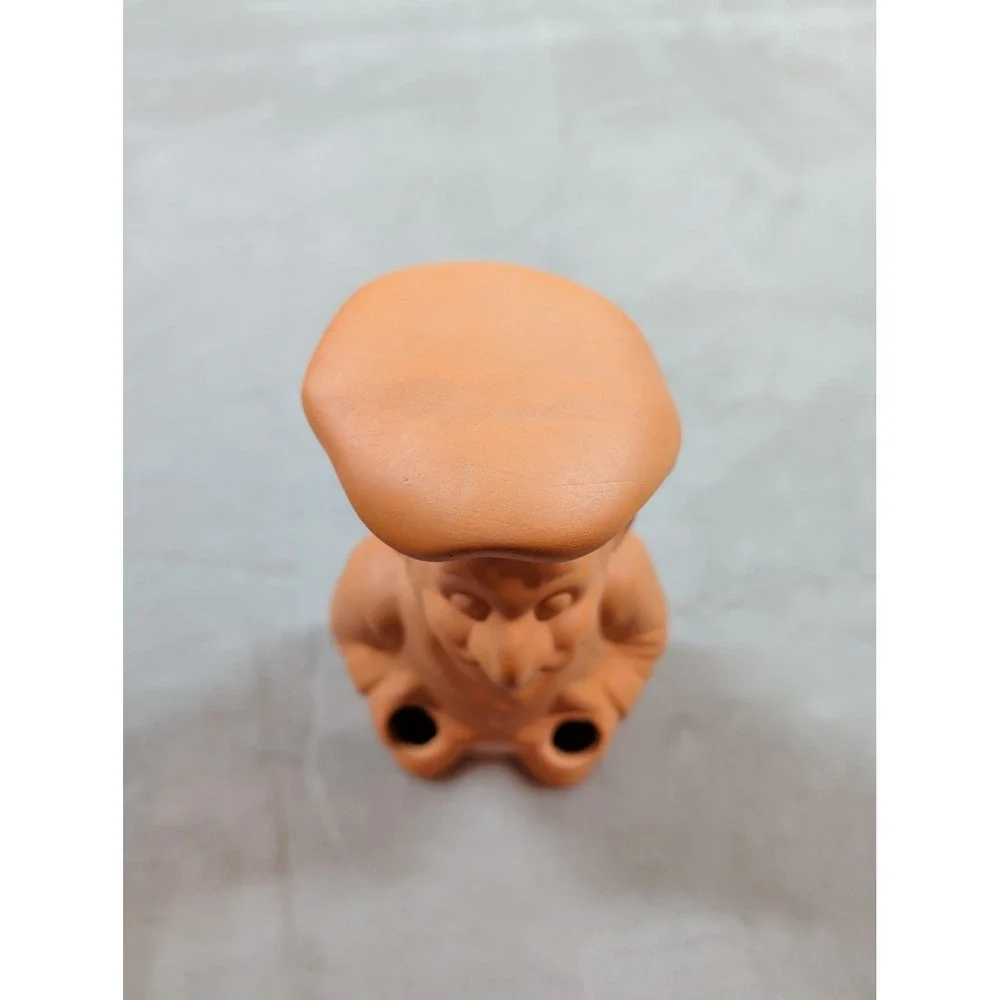 Vintage Terracotta Clay Chef Figurine Baker‎ Statue Kitchen Decor 11 Inch Orange